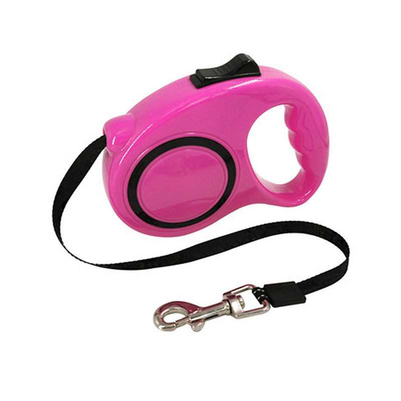 Correas portátiles para perros de 3 metros de largo color rosa